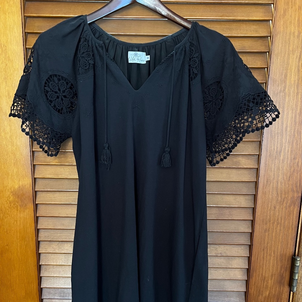 All The Wild Roses M Black Dress